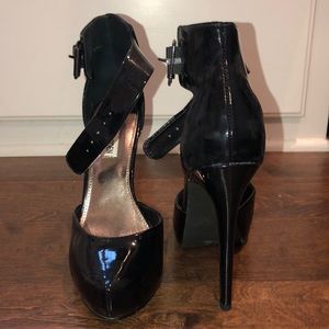 Black Ankle-Buckle Heels